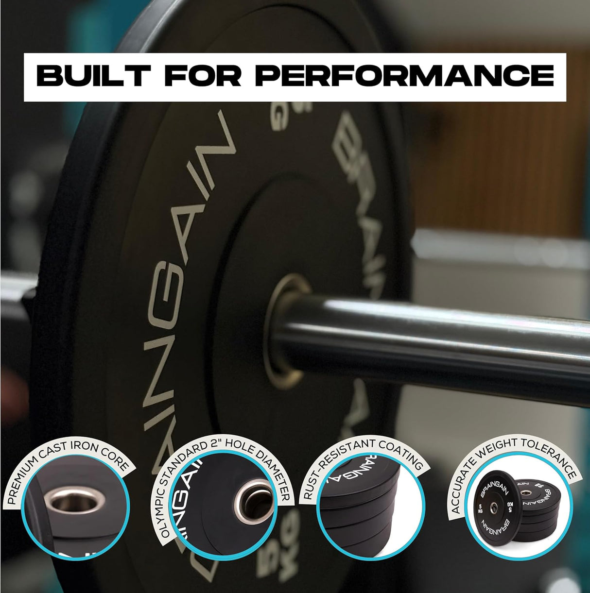 12 Sided HD Bumper Weight Plates Rubber - 5kg to 25kg