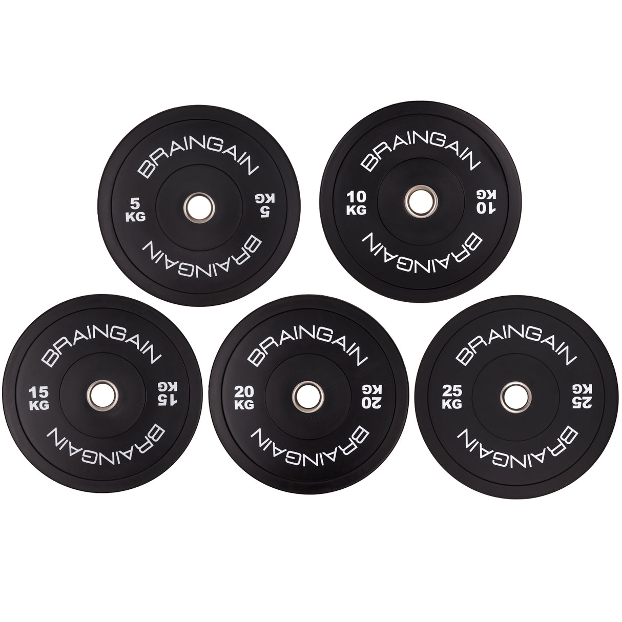 BRAINGAIN Olympian Gym Bundle (150kg Plates, 20kg Olympic Bar)