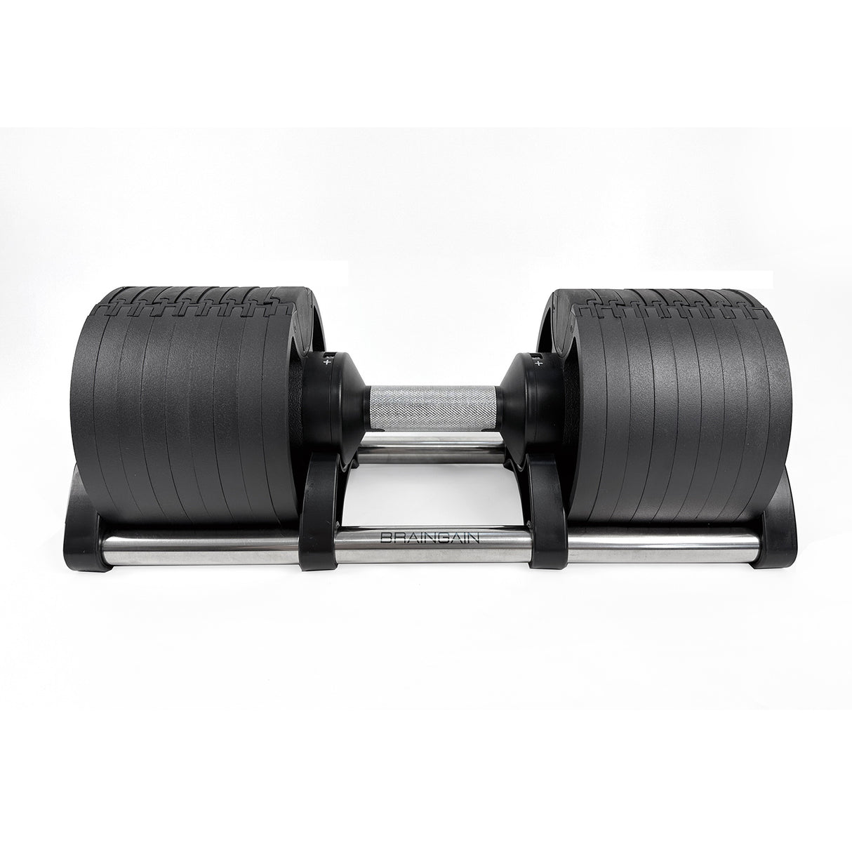 BRAINGAIN Single 40kg Round Adjustable Dumbbell 16 Dumbbells in 1 2.5kg increment On Floor